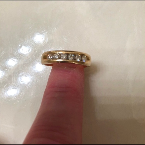 Other - Wedding Band Mens, Gold and Diamond